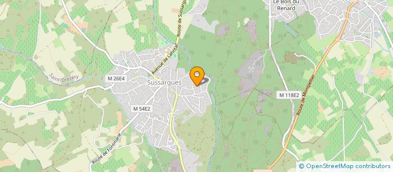 localisation de l'entreprise CAMPAGNA PAYSAGE  SUSSARGUES