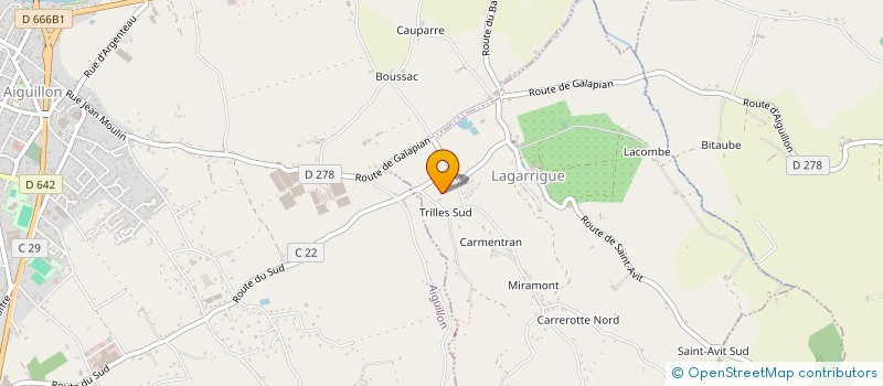 localisation de l'entreprise CAMPAP  LAGARRIGUE