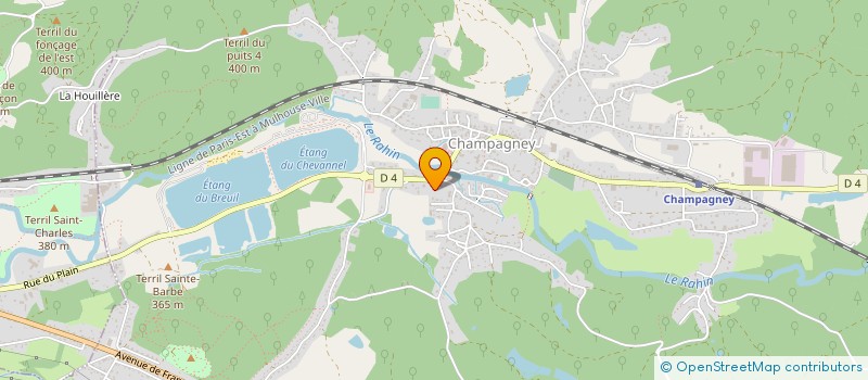 localisation de l'entreprise CAMPEA BALLASTIERES  CHAMPAGNEY