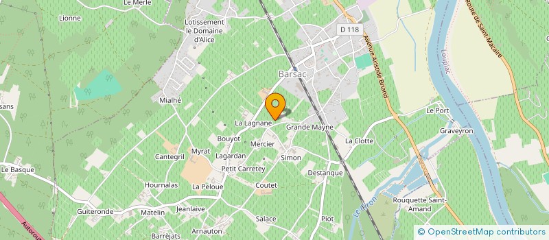 localisation de l'entreprise CAMPEROS PRODUCTION  BARSAC