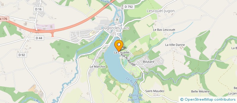 localisation de l'entreprise CAMPING AU BOCAGE DU LAC  JUGON-LES-LACS