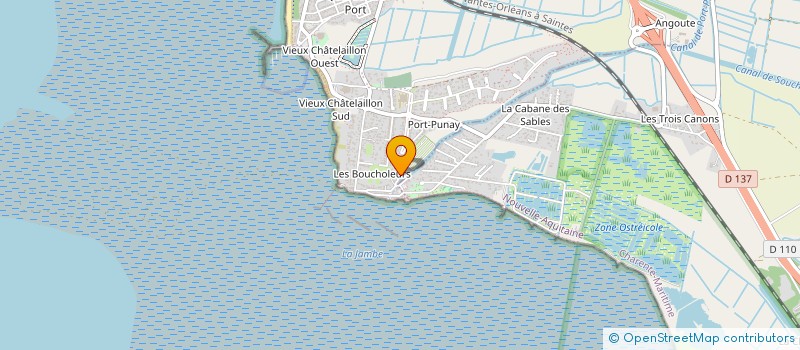 localisation de l'entreprise CAMPING AU PORT-PUNAY  CHATELAILLON-PLAGE