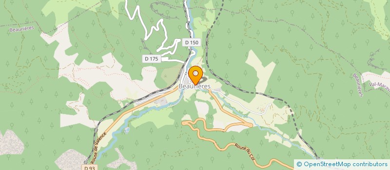 localisation de l'entreprise CAMPING BEAURIERES - LE VIEUX MOULIN  BEAURIERES