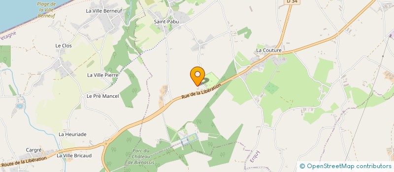 localisation de l'entreprise CAMPING BELLEVUE à ERQUY
