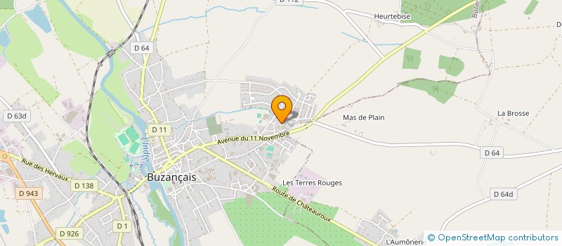 localisation de l'entreprise CAMPING CARAVANING JEUX PLEIN AIR à PALLUAU-SUR-INDRE