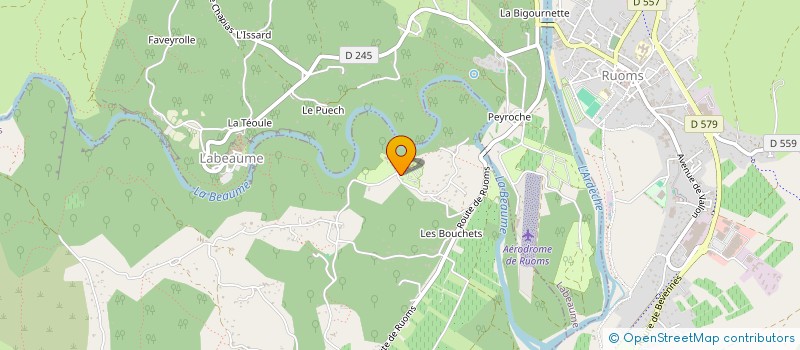 localisation de l'entreprise CAMPING CHAVETOURTE à SAINT-ALBAN-AURIOLLES