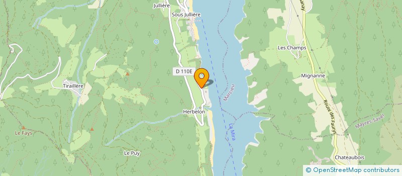 localisation de l'entreprise CAMPING D'HERBELON  TREFFORT