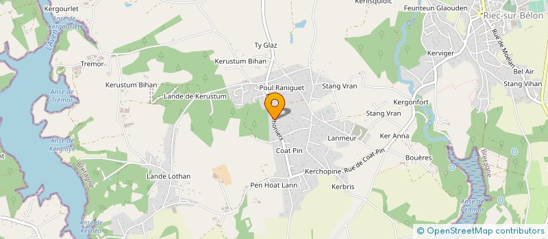 localisation de l'entreprise CAMPING DE BELON à RIEC SUR BELON