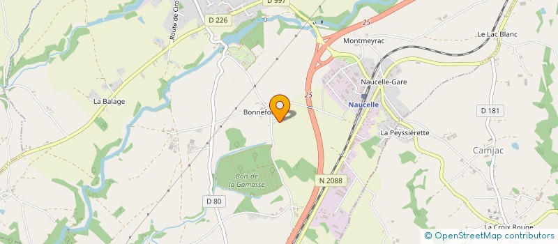 localisation de l'entreprise CAMPING DE BONNEFON  NAUCELLE