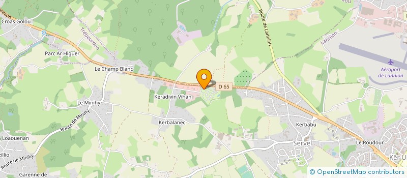 localisation de l'entreprise CAMPING DE KERADRIVIN à LANNION