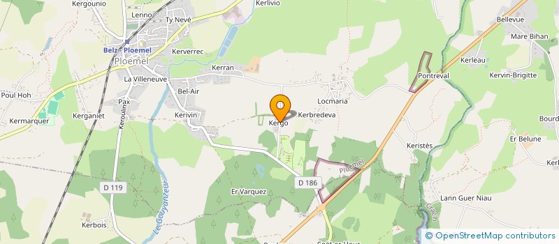 localisation de l'entreprise CAMPING DE KERGO  PLOEMEL
