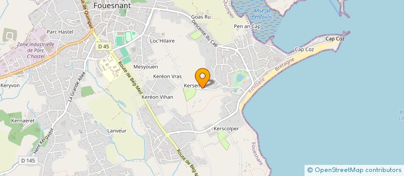 localisation de l'entreprise CAMPING DE KERSENTIC à FOUESNANT