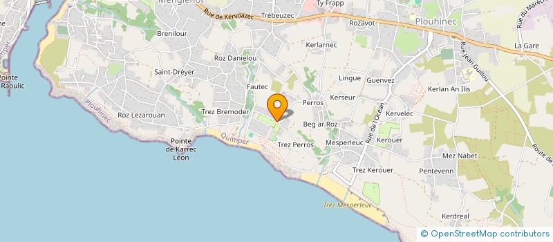 localisation de l'entreprise CAMPING DE KERSINY PLAGE  PLOUHINEC