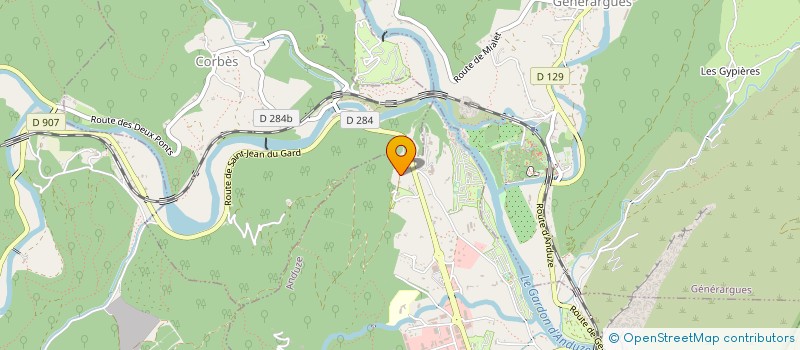 localisation de l'entreprise CAMPING DE L ARCHE à ANDUZE