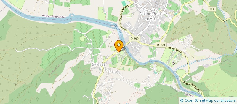 localisation de l'entreprise CAMPING DE L'ARDECHE - VALLON PONT D'ARC à SALAVAS