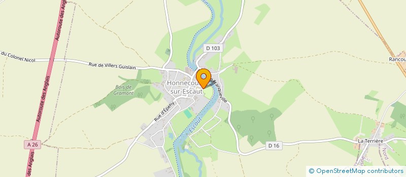 localisation de l'entreprise CAMPING DE L'ESCAUT à HONNECOURT-SUR-ESCAUT