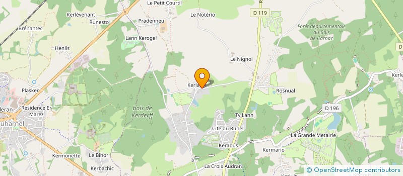 localisation de l'entreprise CAMPING DE L'ETANG  CARNAC