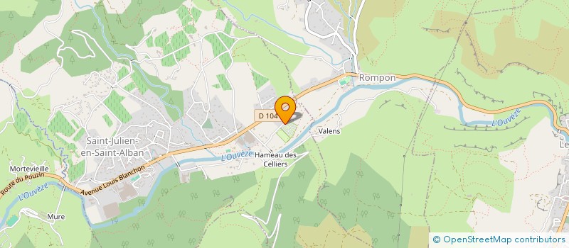 localisation de l'entreprise CAMPING DE L'OUVEZE  SAINT-JULIEN-EN-SAINT-ALBAN