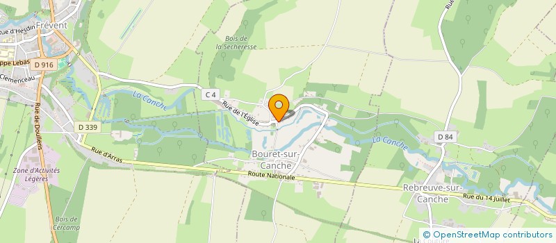 localisation de l'entreprise CAMPING DE LA CHUTE D'EAU  REBREUVE-SUR-CANCHE