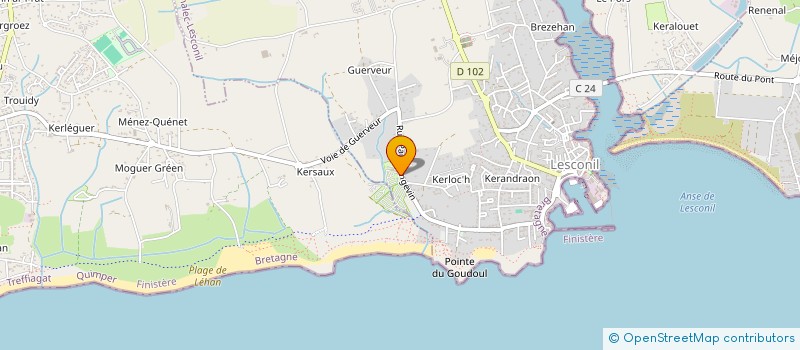 localisation de l'entreprise CAMPING DE LA GRANDE PLAGE  PLOBANNALEC-LESCONIL