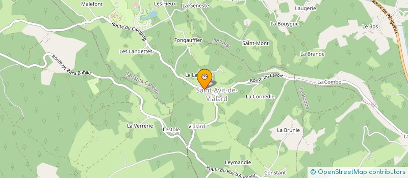 localisation de l'entreprise CAMPING DE LA GRANELLE  LE BUGUE