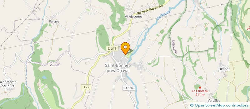 localisation de l'entreprise CAMPING DE LA HAUTE SIOULE à SAINT-BONNET-PRES-ORCIVAL