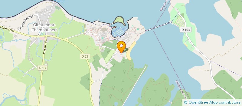 localisation de l'entreprise CAMPING DE LA PLAGE  GIFFAUMONT-CHAMPAUBERT