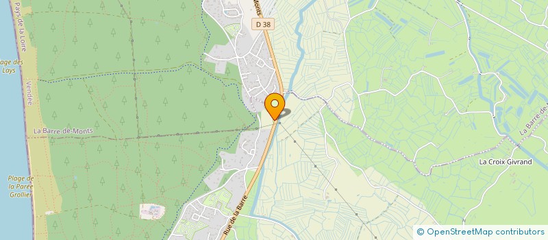 localisation de l'entreprise CAMPING DE LA RIVE à NOTRE-DAME-DE-MONTS