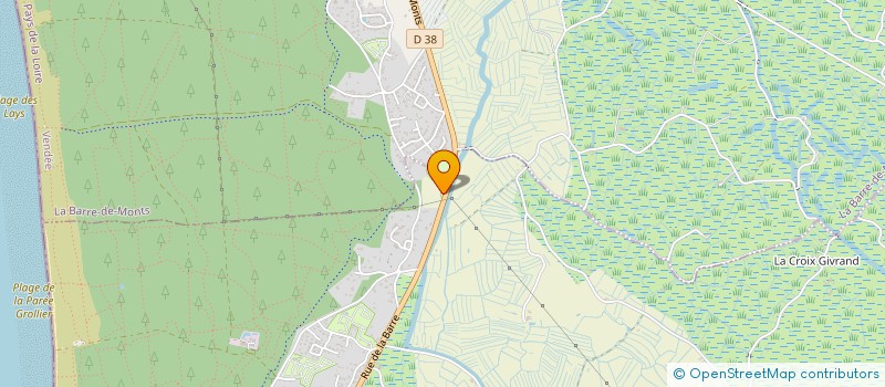 localisation de l'entreprise CAMPING DE LA RIVE  NOTRE-DAME-DE-MONTS