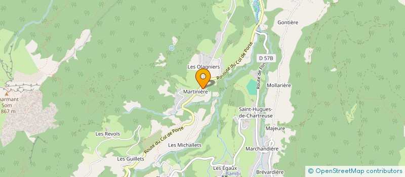 localisation de l'entreprise CAMPING DE MARTINIERE  SAINT-PIERRE-DE-CHARTREUSE