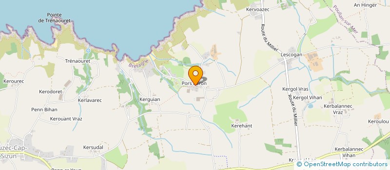 localisation de l'entreprise CAMPING DE PORS PERON  BEUZEC-CAP-SIZUN