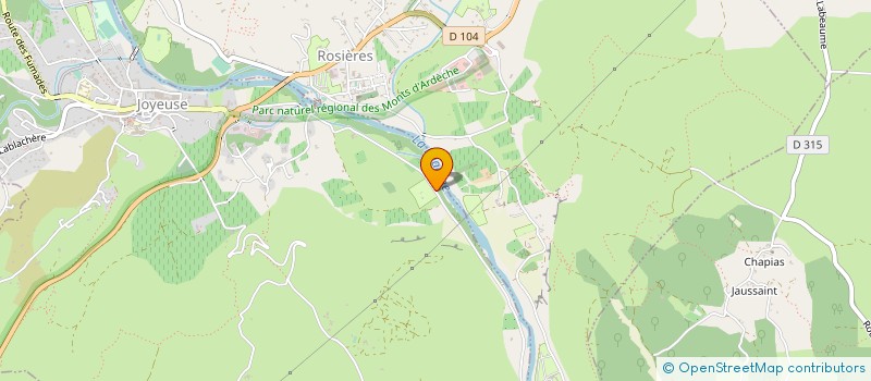 localisation de l'entreprise CAMPING DE SOUS-PERRET à JOYEUSE