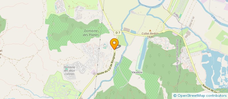 localisation de l'entreprise CAMPING DE VAUDOIS  ROQUEBRUNE-SUR-ARGENS