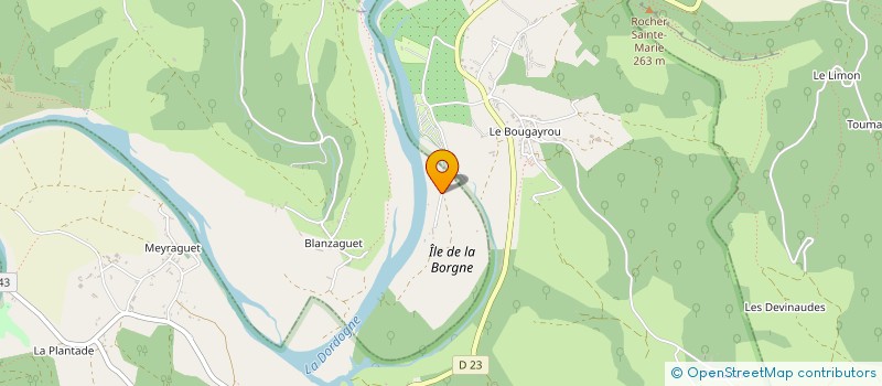 localisation de l'entreprise CAMPING DES BERGES DE LA DORDOGNE à SAINT-SOZY
