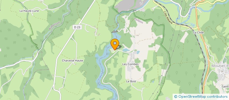 localisation de l'entreprise CAMPING DES COMBES  FELLETIN