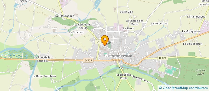 localisation de l'entreprise CAMPING DES ECUREILS  GUEMENE-PENFAO