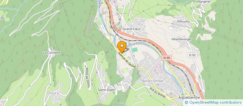 localisation de l'entreprise CAMPING DES NEIGES  GRAND-AIGUEBLANCHE