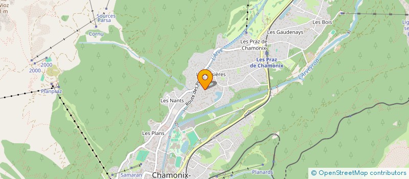 localisation de l'entreprise CAMPING DES ROSIERES à CHAMONIX-MONT-BLANC