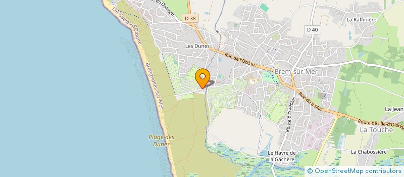 localisation de l'entreprise CAMPING DU BRANDAIS à BREM-SUR-MER