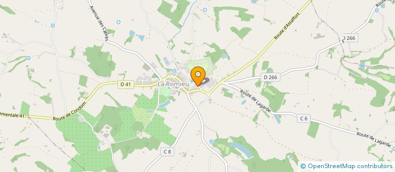 localisation de l'entreprise CAMPING DU CAMP DE FLORENCE  LA ROMIEU