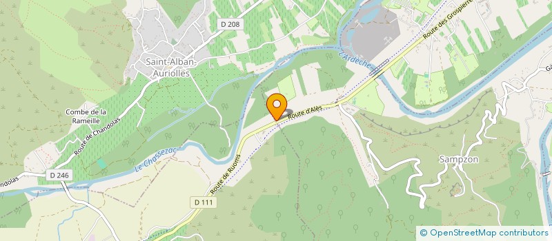 localisation de l'entreprise CAMPING DU CHASSEZAC à SAMPZON