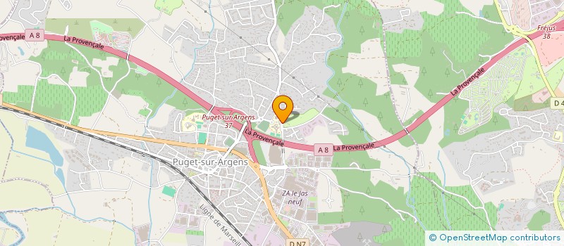localisation de l'entreprise CAMPING DU CHATEAU DES AUBREDE à PUGET-SUR-ARGENS