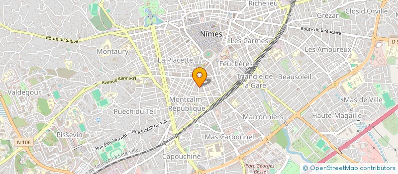 localisation de l'entreprise CAMPING DU DOMAINE DE LA BASTIDE à NIMES