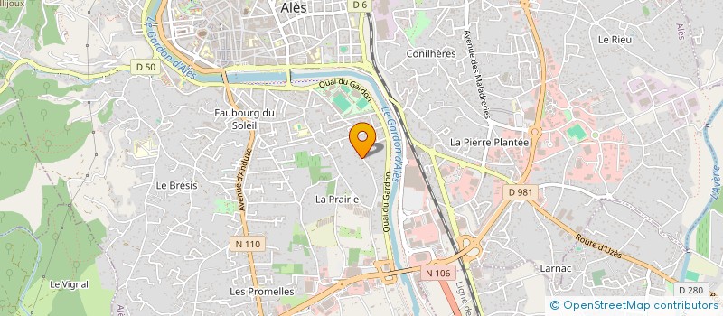 localisation de l'entreprise CAMPING DU FONT DE MERLE  ALES