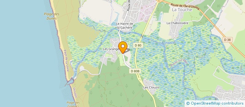 localisation de l'entreprise CAMPING DU HAVRE DE LA GACHERE  LES SABLES D'OLONNE