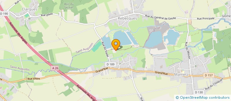 localisation de l'entreprise CAMPING DU LAC DE REBECQUES  SAINT-AUGUSTIN