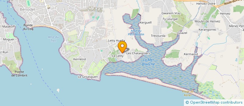 localisation de l'entreprise CAMPING DU LETTY à BENODET