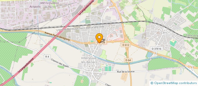 localisation de l'entreprise CAMPING DU LITTORAL  VILLENEUVE-LES-BEZIERS