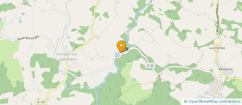 localisation de l'entreprise CAMPING DU MOULIN DE LA GENESTE à CONDAT-SUR-GANAVEIX