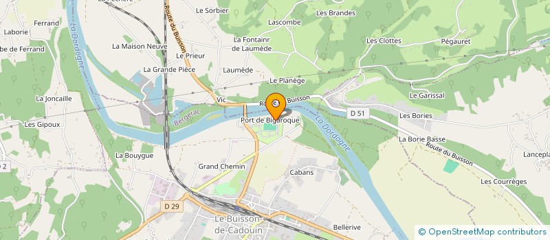 localisation de l'entreprise CAMPING DU PONT DE VICQ EN PERIGORD  LE BUISSON-DE-CADOUIN